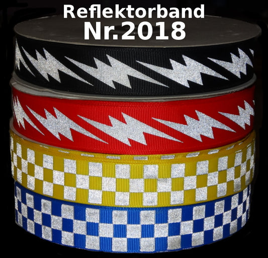 Nr. 2018 - Reflektorband Karo und Blitze
