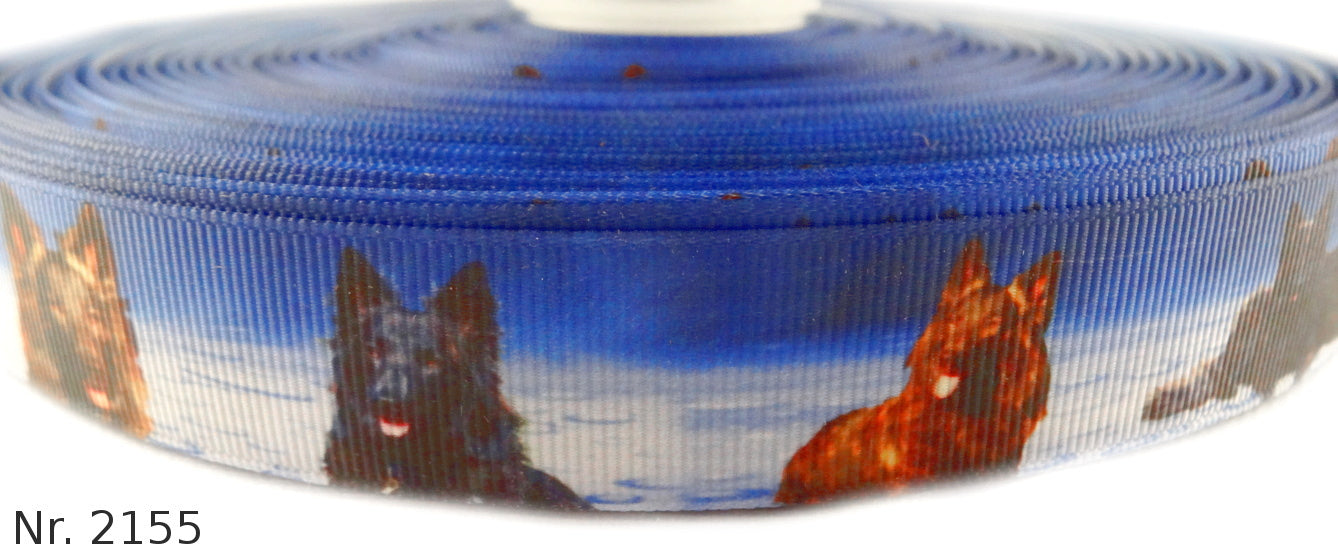 Exklusives  Belgischer Schäferhund -Band mit Blau-Grauem Farbverlauf – 22mm