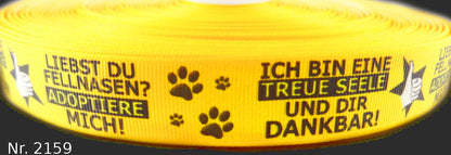 Exklusives  Adoptiere mich  Band – Für Tierschutz, Tierheime & Pflegestellen – 22mm