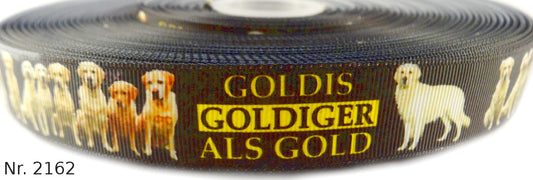 Exklusives  Goldis : Goldiger als Gold - Band – Golden Retriever – 22mm