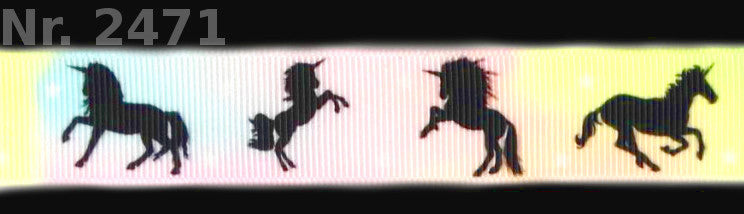 Exklusives  Einhorn-Zauber auf Bunte Zuckerwatte -Band – 16mm