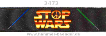 Exklusives  Stop Wars  Galaxy - Band – Frieden statt Konflikt – 22mm