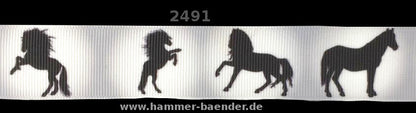 Exklusives  Pferde - Silhouetten - Band – 25mm