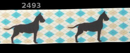 Exklusives  Doggen im Argyle-Stil -Band – 25mm