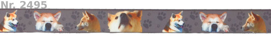 Exklusives  Akita & Shiba -Band mit Pfotenabdrücken – 25mm
