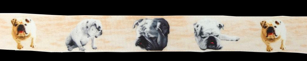 Exklusives  Bulldoggen-Liebe -Band – 25mm