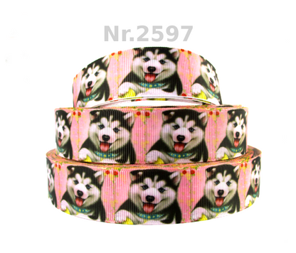 „Husky Welpe Band – Verspieltes Pink“ 25 mm