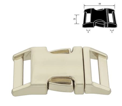 Glänzende Metall-Klickverschlüsse | Verschiedene Breiten