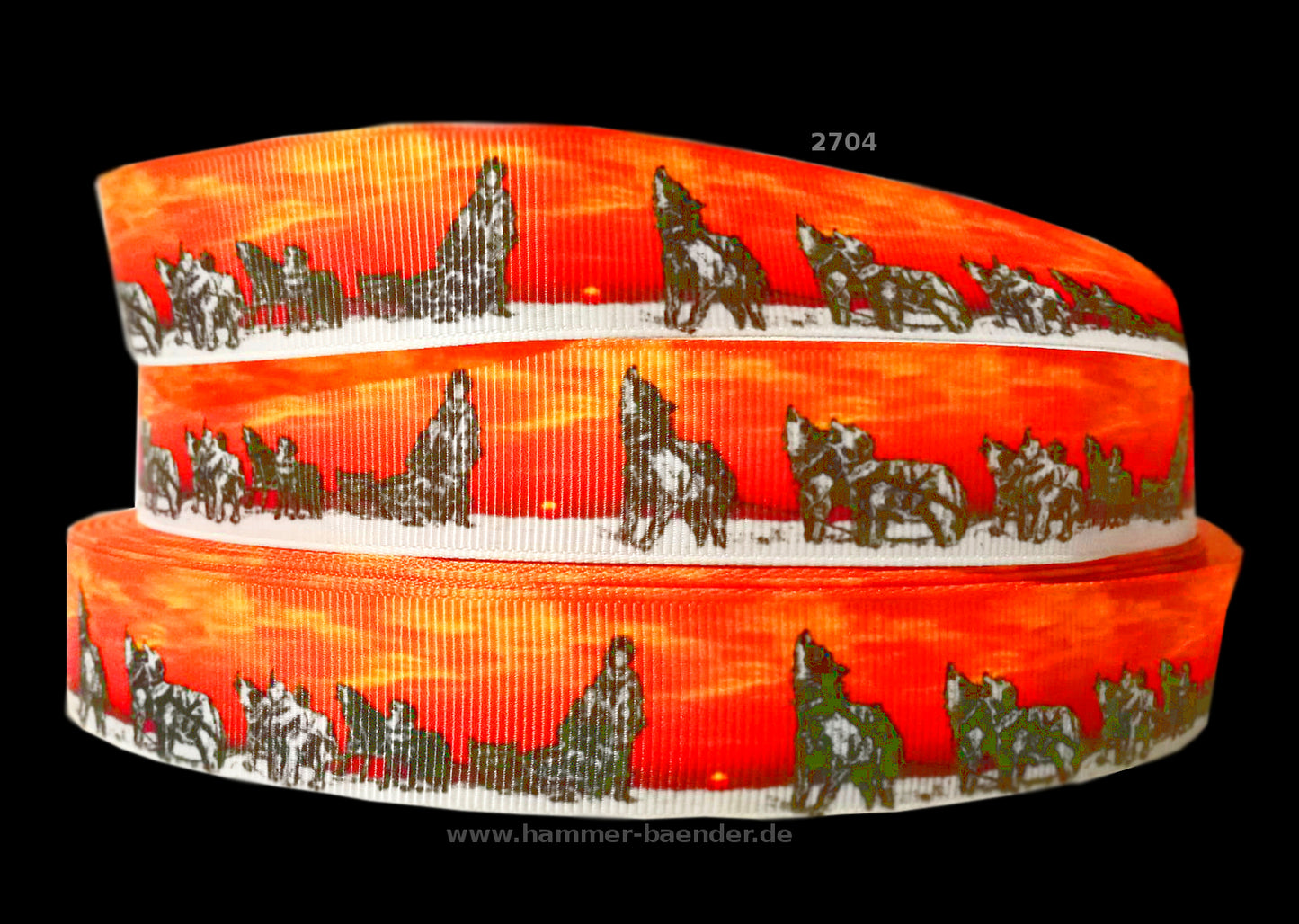 Exklusives  Schlittenhunde im Sonnenuntergang - Band  –  22mm