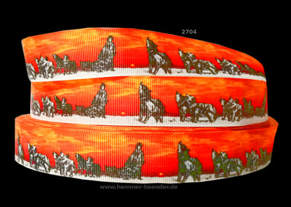 Exklusives  Schlittenhunde im Sonnenuntergang - Band  –  22mm