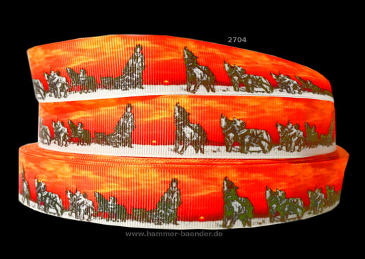 Exklusives  Schlittenhunde im Sonnenuntergang - Band  –  22mm