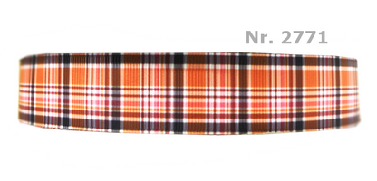 „Classic Check Collection – Farbenfrohe Karo-Ripsbänder für zeitlose Akzente“ 25 mm