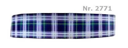 Karierte Bänder in verschiedenen Farben – 25mm