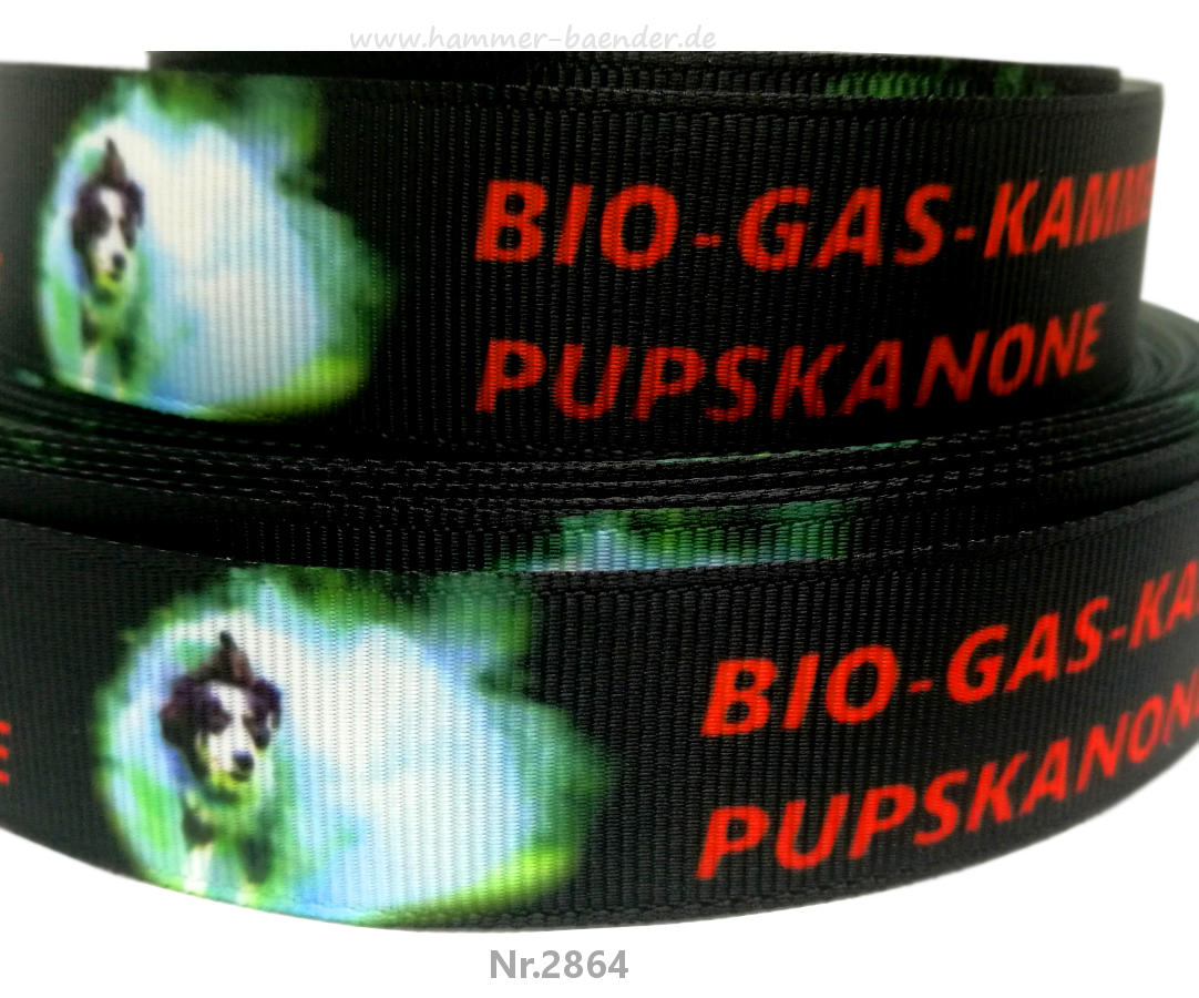 Exklusives  Bio-Gas-Kammer & Pupskanone -Band – Humorvoll für Hundebesitzer – 22mm