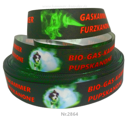 Exklusives  Bio-Gas-Kammer & Pupskanone -Band – Humorvoll für Hundebesitzer – 22mm