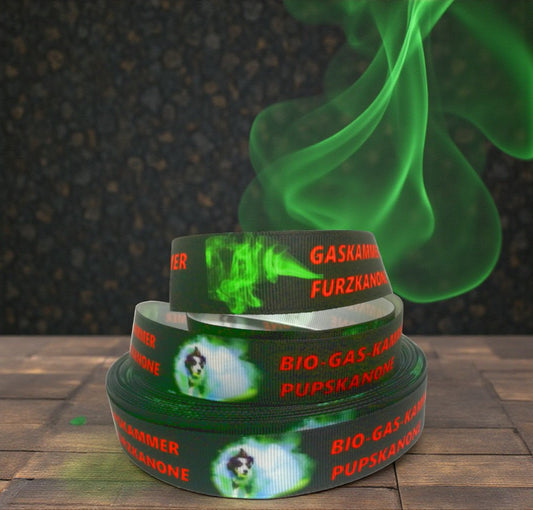 Exklusives  Bio-Gas-Kammer & Pupskanone -Band – Humorvoll für Hundebesitzer – 22mm