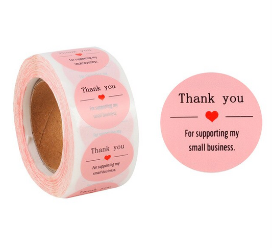 Rosafarbene Etiketten - Aufkleber  Thank you for supporting my small business