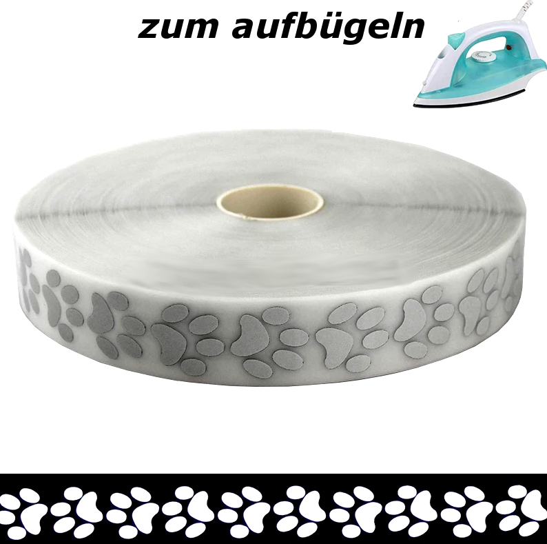 Reflektierende Pfoten zum aufbügeln