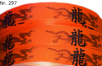 Exklusives  Chinesischer Drache -Band mit Schriftzeichen – 22mm