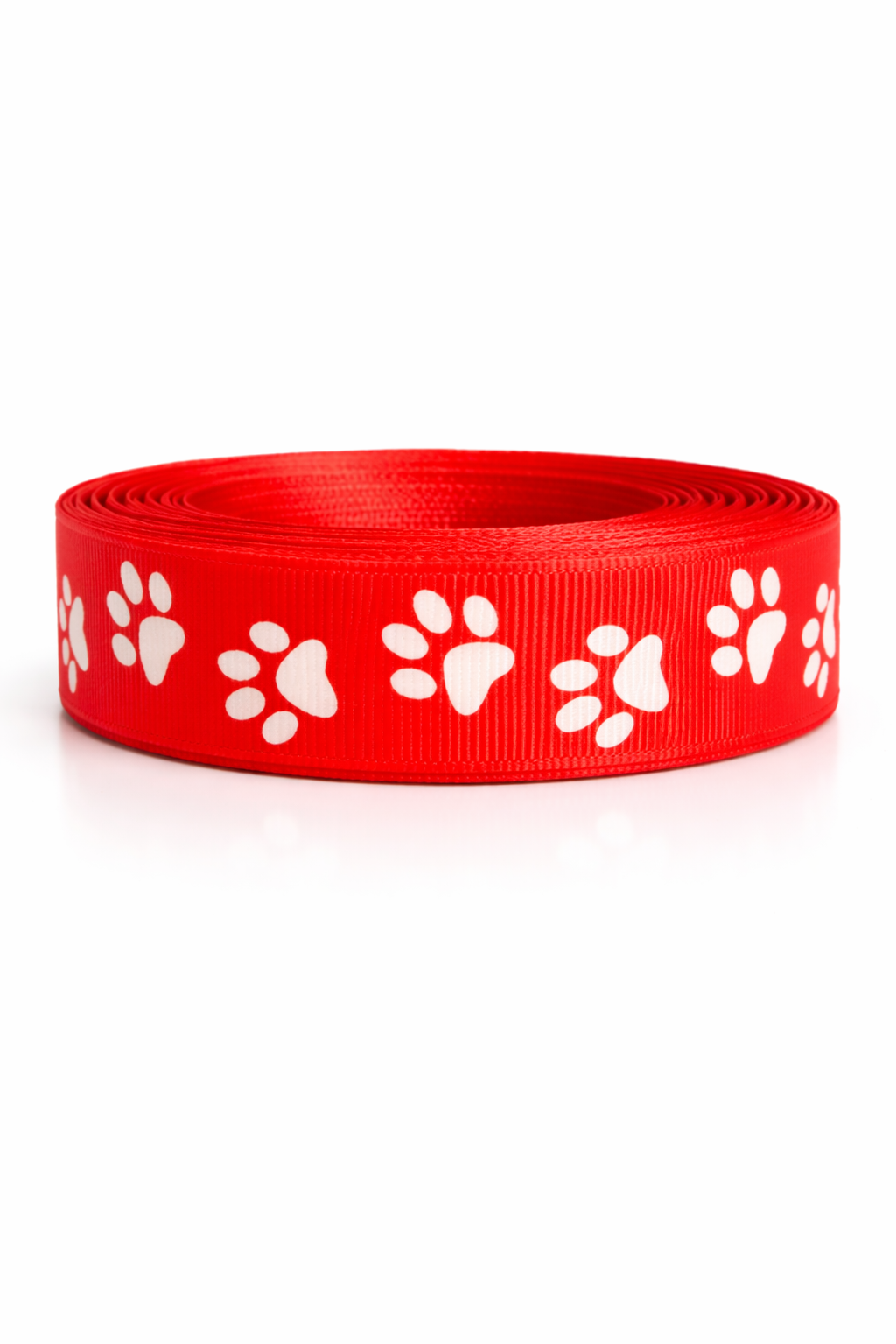🐾 Tierische Pfoten-Prints – Klassisches Ripsband in Rot, Pink, Blau, Weiß & Schwarz 🐾