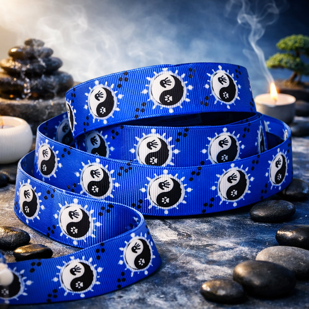 Exklusives  Yin Yang Pfotenliebe - Band mit Hand & Pfotenabdruck – 22mm