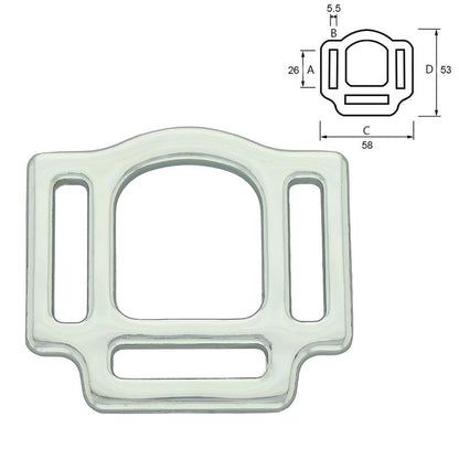 Halfter Viereck 25mm