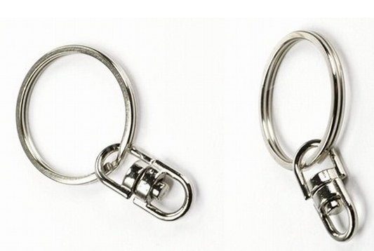 Schlüsselring in 25mm mit mini Wirbel