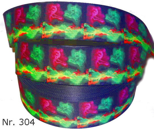 Exklusives  Abstrakter Tigerkampf -Band in Leuchtfarben – 38mm