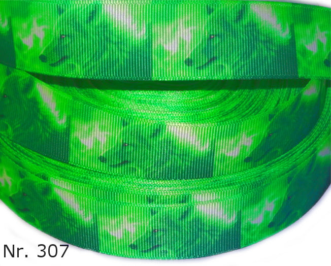 Exklusives  Fantasy Wolf -Band in leuchtendem Grün – 25mm