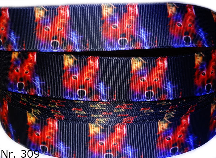 Exklusives  Elektrisierender Wolf -Band – Abstrakte Energie – 25mm