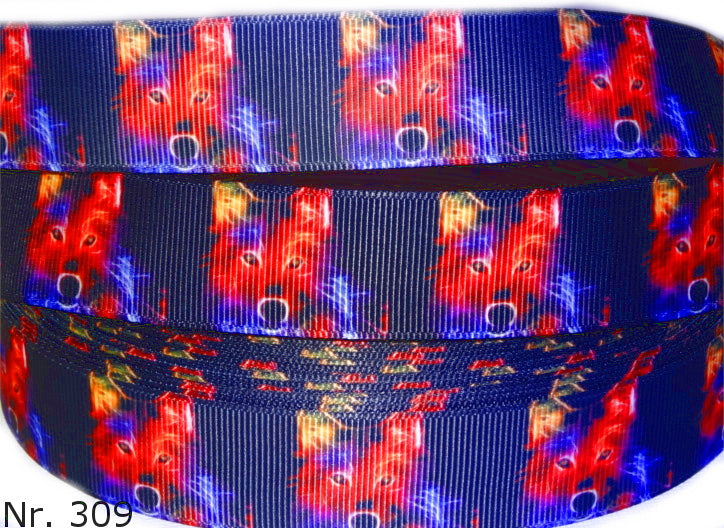 Exklusives  Elektrisierender Wolf -Band – Abstrakte Energie – 25mm