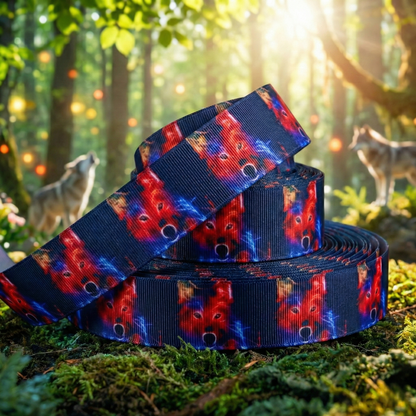 Exklusives  Elektrisierender Wolf -Band – Abstrakte Energie – 25mm