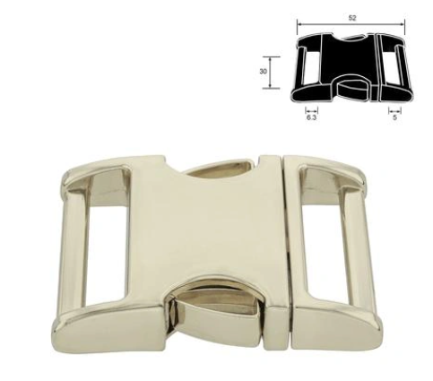 Glänzende Metall-Klickverschlüsse | Verschiedene Breiten