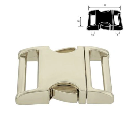 Glänzende Metall-Klickverschlüsse | Verschiedene Breiten