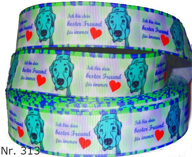 Exklusives  Bester Freund für immer -Band mit Labrador & Pastelltönen – 25mm