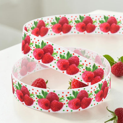 Fresh Raspberry Garden Ripsband 22mm