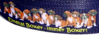 Exklusives  Einmal Boxer - Immer Boxer! -Band mit Welpen – 25mm