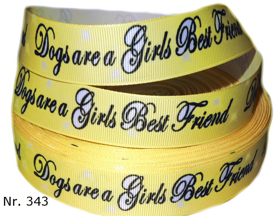 Exklusives  Dogs are a Girl's Best Friend -Band – 25mm