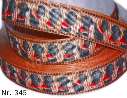 Exklusives  Schwarzer Labrador & Zebramuster - Band – 25mm