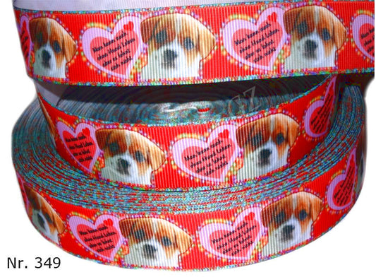 Exklusives  Man kann auch ohne Hund leben…  Jack-Russell-Welpen - Band – 25mm