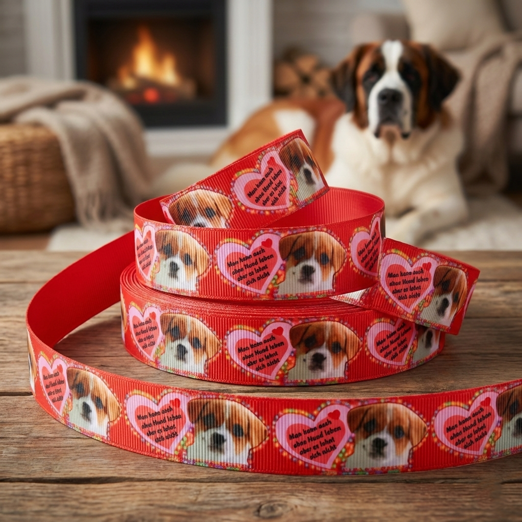 Exklusives  Man kann auch ohne Hund leben…  Jack-Russell-Welpen - Band – 25mm