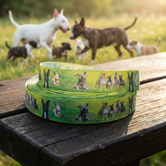 Exklusives  Freundliche Vierbeiner -Band – Hunde im liebevollen Design – 22mm