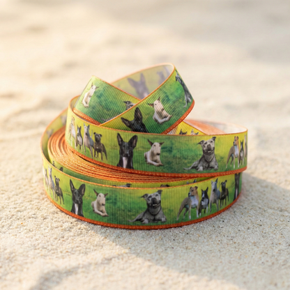Exklusives  Freundliche Vierbeiner -Band – Hunde im liebevollen Design – 22mm