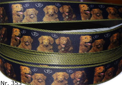Exklusives  Nova Scotia Duck Tolling Retriever - Band mit Herzen – 22mm