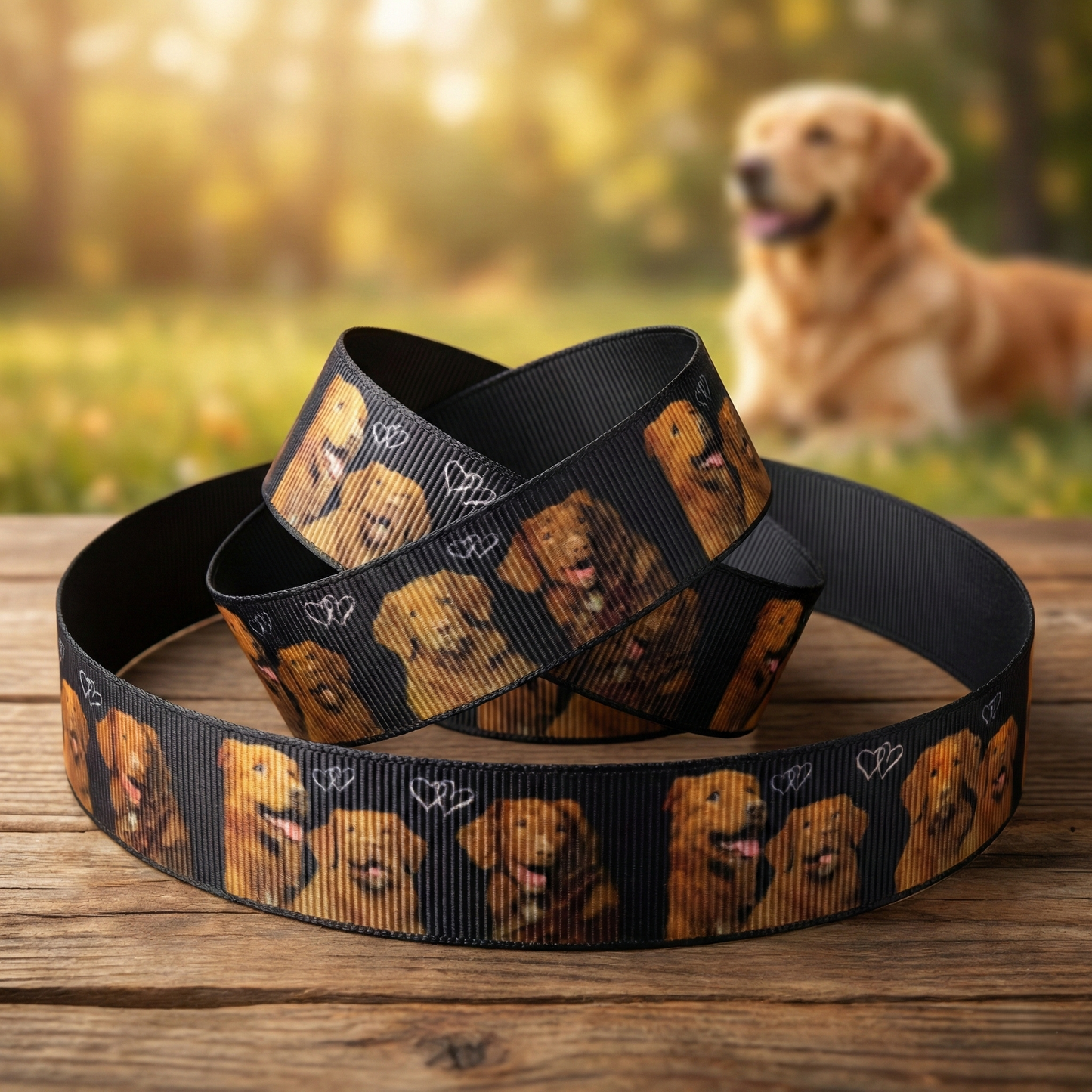 Exklusives  Nova Scotia Duck Tolling Retriever - Band mit Herzen – 22mm