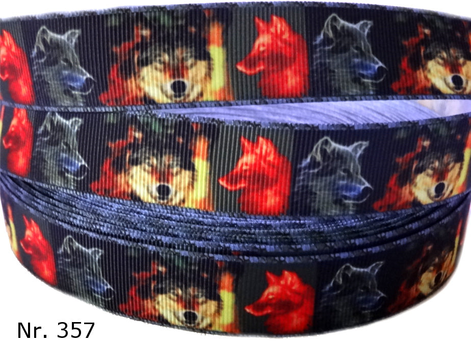 Exklusives  Mystic Wolves - Band mit abstrakten Wolf - Grafiken – 22mm