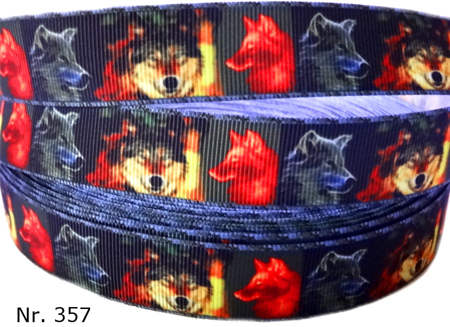 Exklusives  Mystic Wolves - Band mit abstrakten Wolf - Grafiken – 22mm