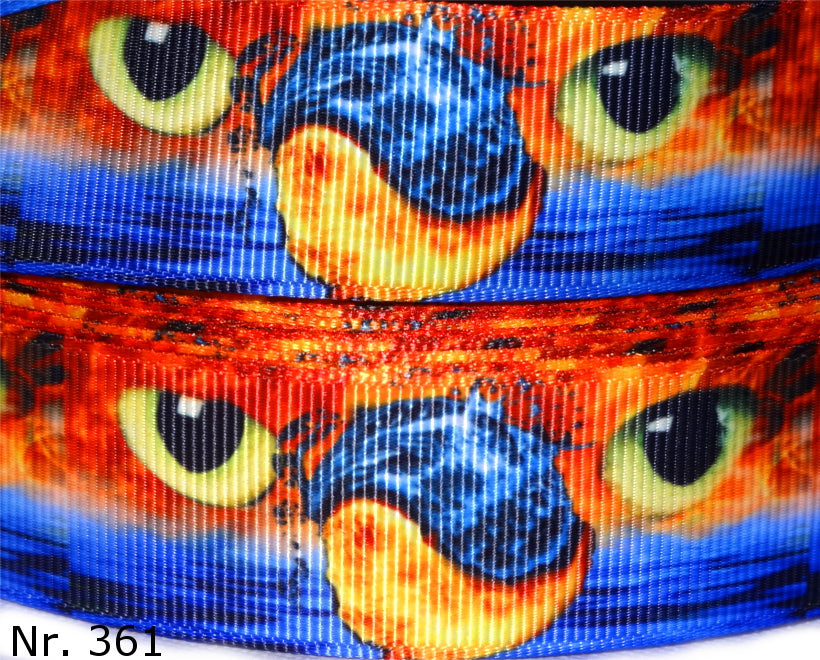 Exklusives  Feuer & Wasser Yin-Yang - Band mit Katzenaugen – 25mm