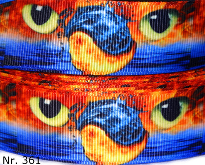 Exklusives  Feuer & Wasser Yin-Yang - Band mit Katzenaugen – 25mm