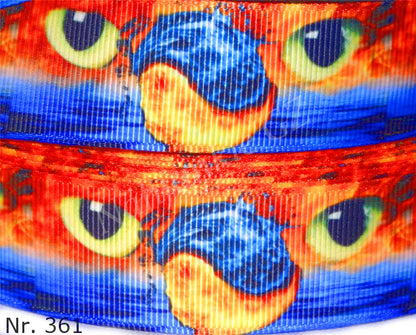 Exklusives  Feuer & Wasser Yin-Yang - Band mit Katzenaugen – 25mm